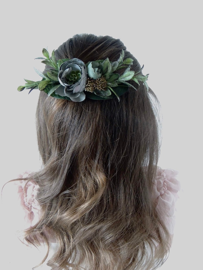 Wedding Flower Hair Clip, Bridal Hairpiece for Boho Wedding image 7