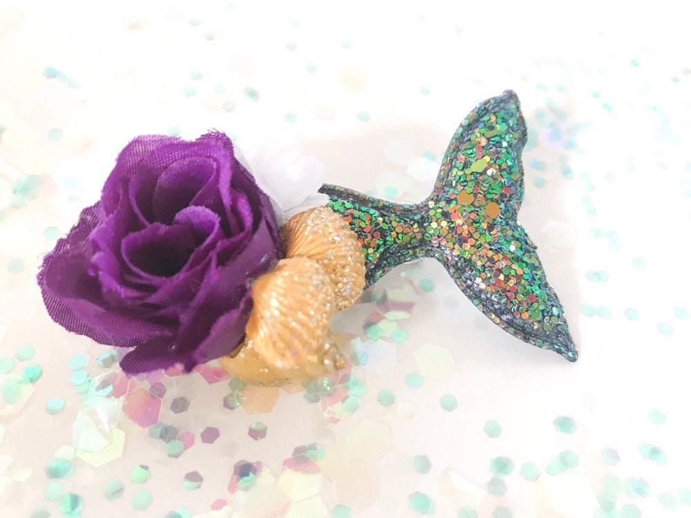 Glitter Mermaid Hair Clip Mermaid Headband Etsy