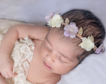 Yellow and Purple Baby Flower Crown