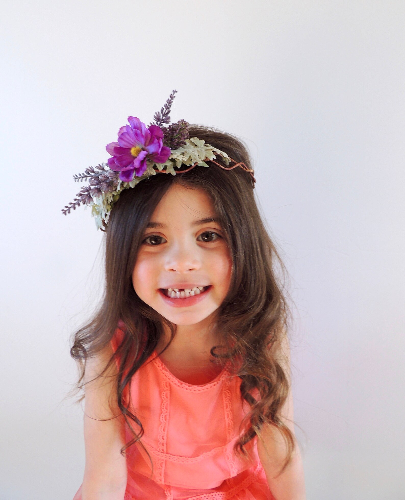 Purple Flower Crown Perfect for your Flower Girl or Wedding Etsy
