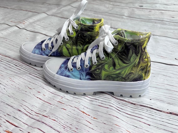 canvas shoes tie dye converse womens size