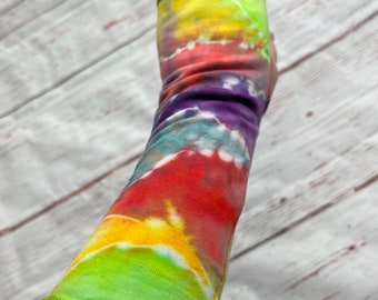 Tie dye wrist warmers, arm warmers, fingerless gloves