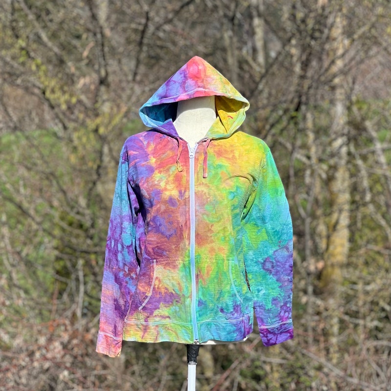 Hippie Tie Dye Women's Zip Up Hoodie