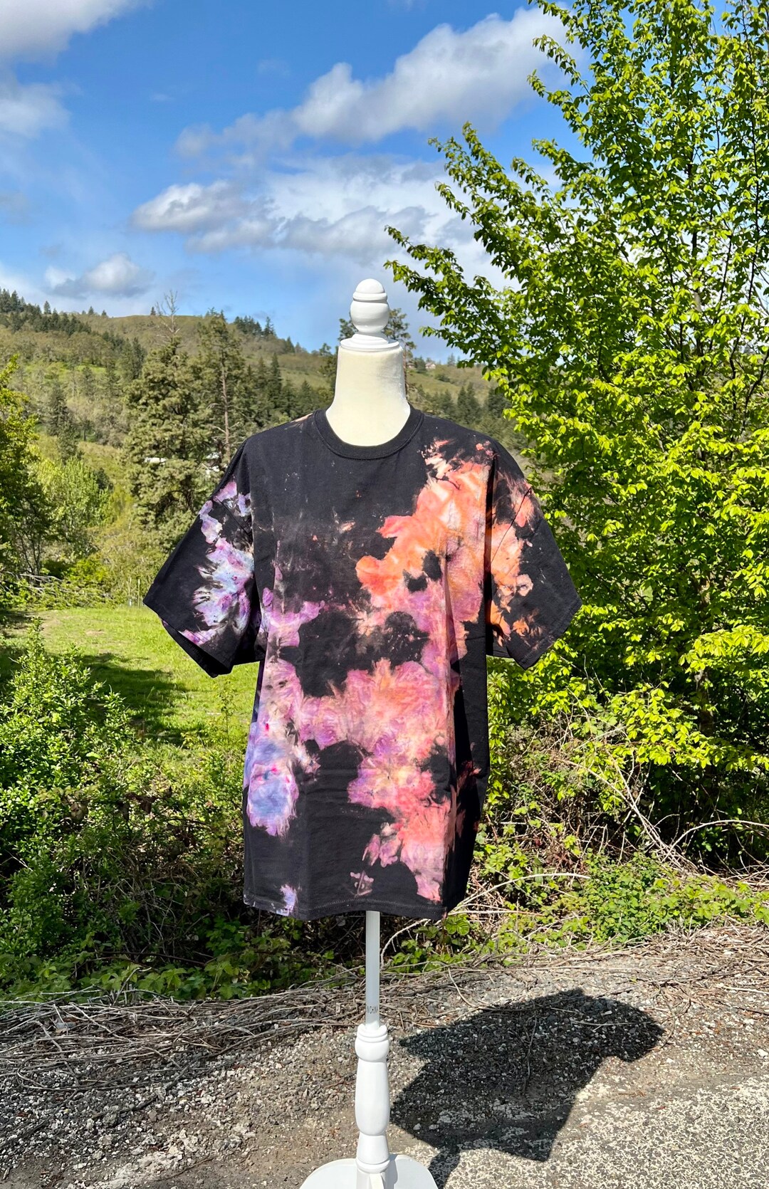 Reverse Tie Dye T Shirt Galaxy Tee Shirt Size Extra Large - Etsy