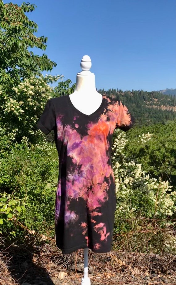 black tie dye t shirt dress Howdy tie-dye t shirt dress