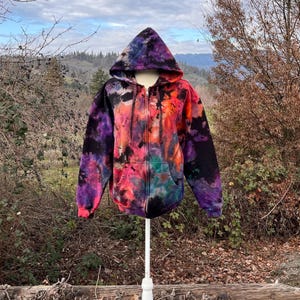 Tie Dye Zip Hoodie - Etsy