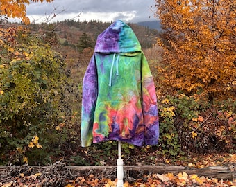 Tie dye 5X pullover hoodie, size 5X pull over hoody, plus sized hoodies