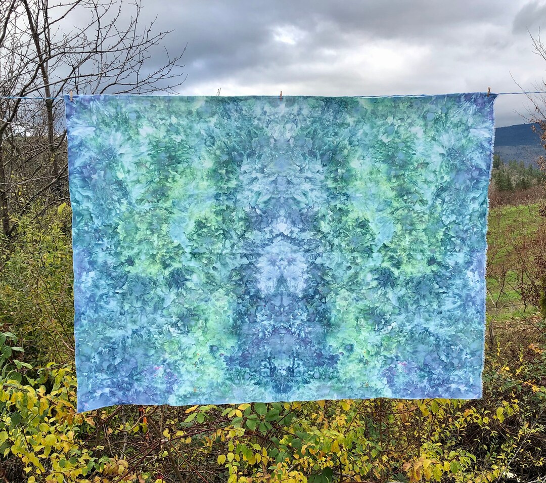 Tie Dye Quilting Fabric, Sewing Material, Hand Dyed Yardage Etsy