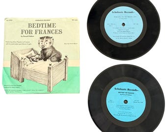 Vintage Scholastic Records Bedtime For Frances Russell hoban 7" 33 RPM Untested