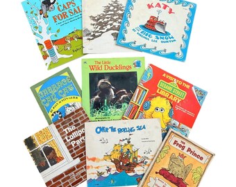 Lot of 10 Vintage Children's Books Caps for Sale Katy Sesame Street Pooh More