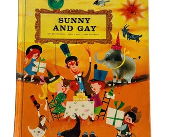 Bobbs-Merrill Book Kids OS Orange Sunny and Gay Vintage 1960 Hardcover Giordano
