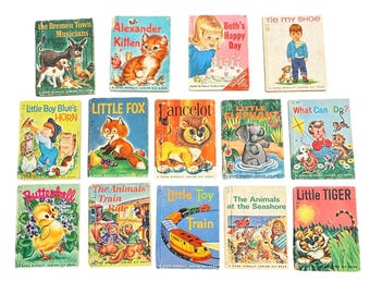40 Vintage Little Golden Books Rand McNally Junior Elf Books Children's Lot