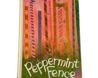 D.C. Heath Book Unisex OS Pink Peppermint Fence Reading Caravan Vintage 1964 Art