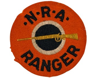NRA Unisex Patch Ranger Rifle Shooting Sports OS Orange Felt Embroidery