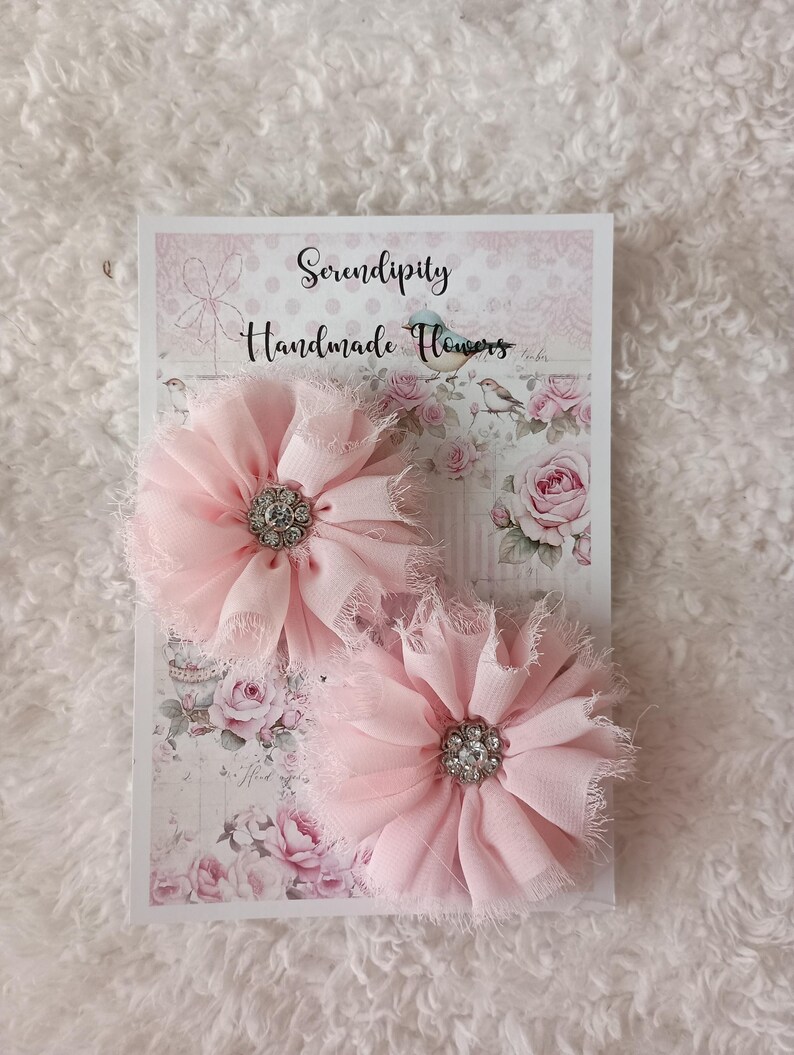 Handmade Fabric Flowers With Bling - Etsy