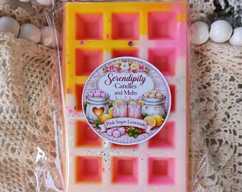 Cera derretida con aroma a gofre de limonada y azúcar rosa