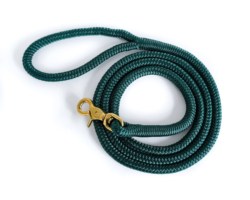 Rope Dog Leash Hunter Green Leash Custom Length Climbing Etsy