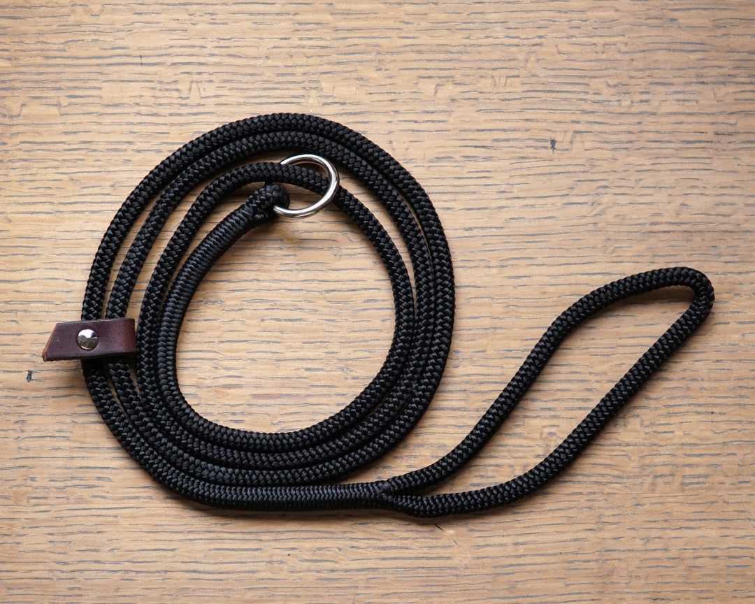 Light Slip Lead Thin Rope Lead Dog Training Leash Black Slip Lead