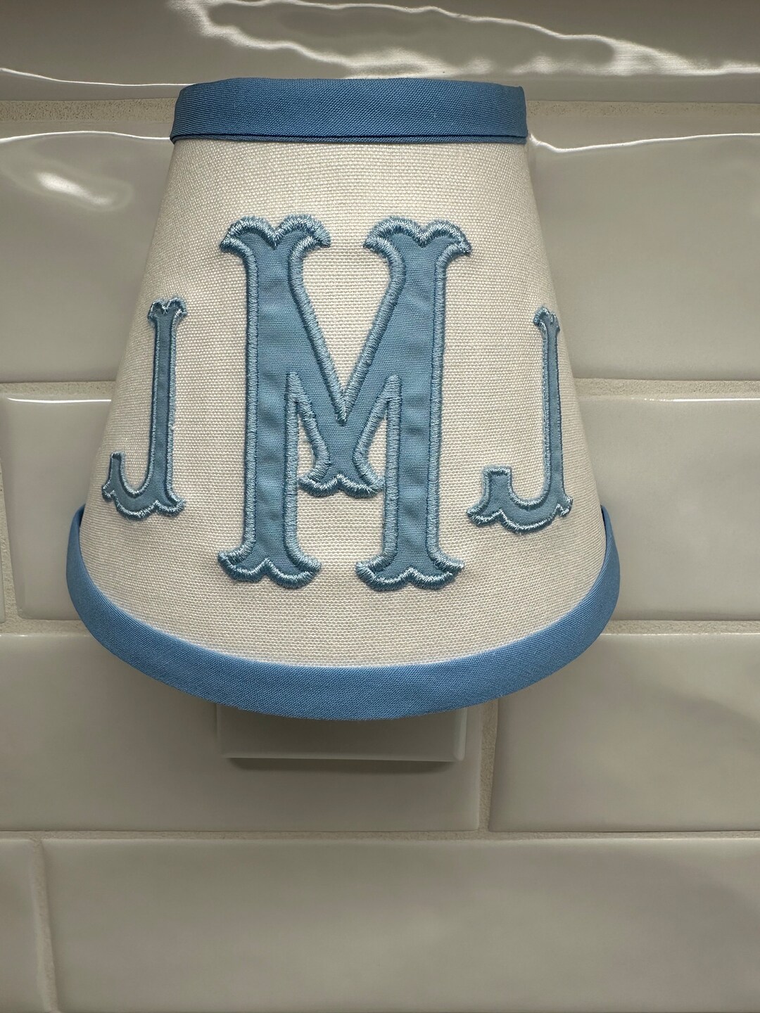 Made to Order Custom Embroidered Applique Monogram Nightlight - Etsy