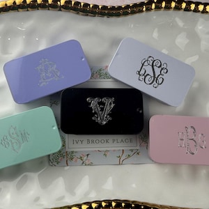 Needle Minder Personalisierte Tasche Monogramm graviert Weiß Schwarz Rosa Grün Lavendel für Reise Nadelspitze Stickerei Nähen