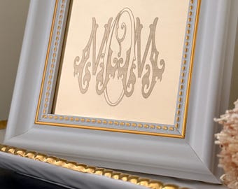 Mother's Day Gift MOM Engraved Framed Etched Brass Sign Plate