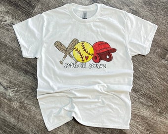 Softball Season T-shirt - Softball T-shirt - Baseball Tee - Womens Graphic T-shirt