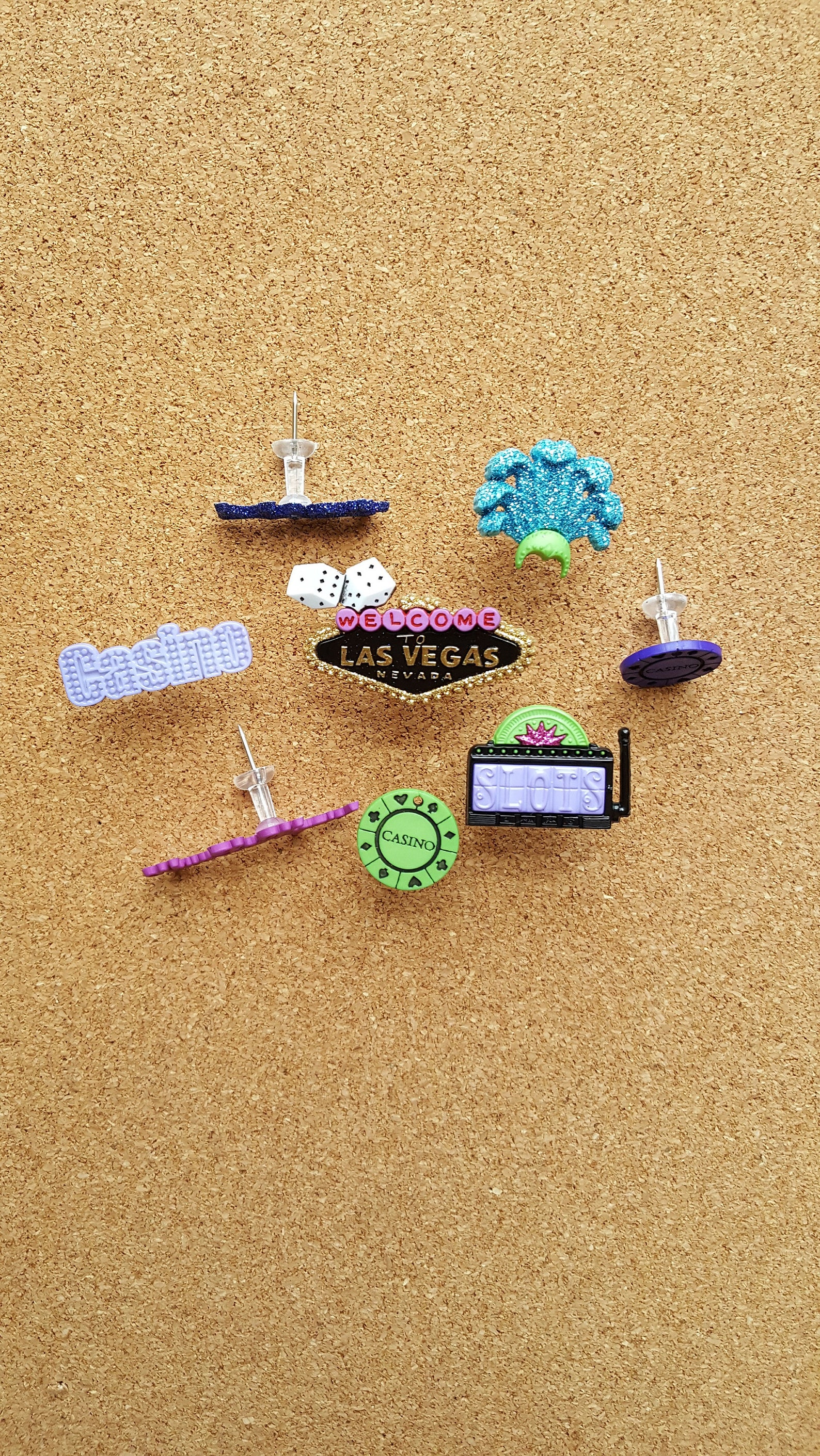 Las Vegas Push Pins Nevada Casino Cork Board Pins Pin Etsy