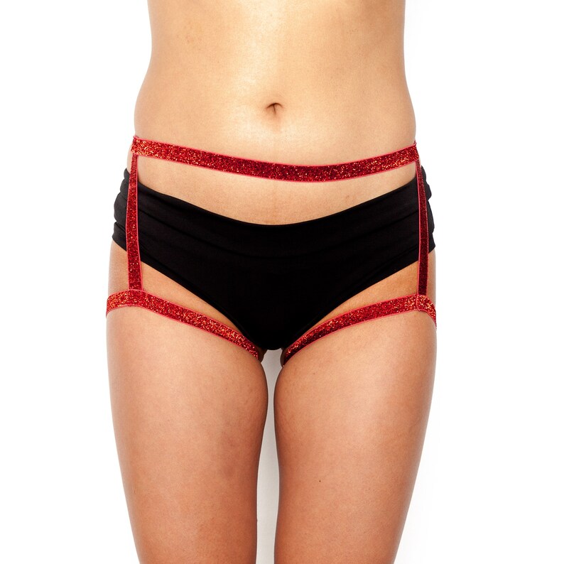 Body Harness Red Glitter Buttsies