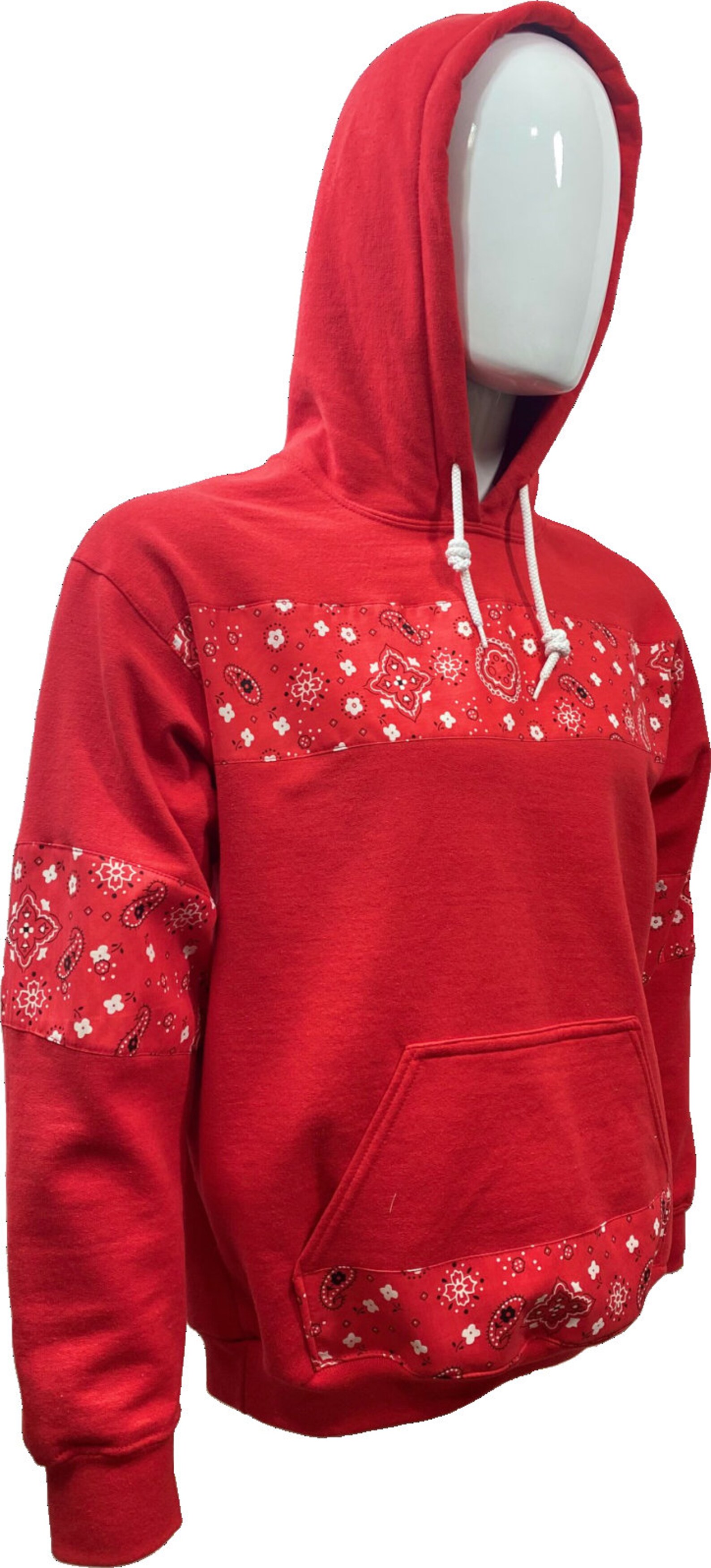 RED Hoodie Red Bandana Etsy