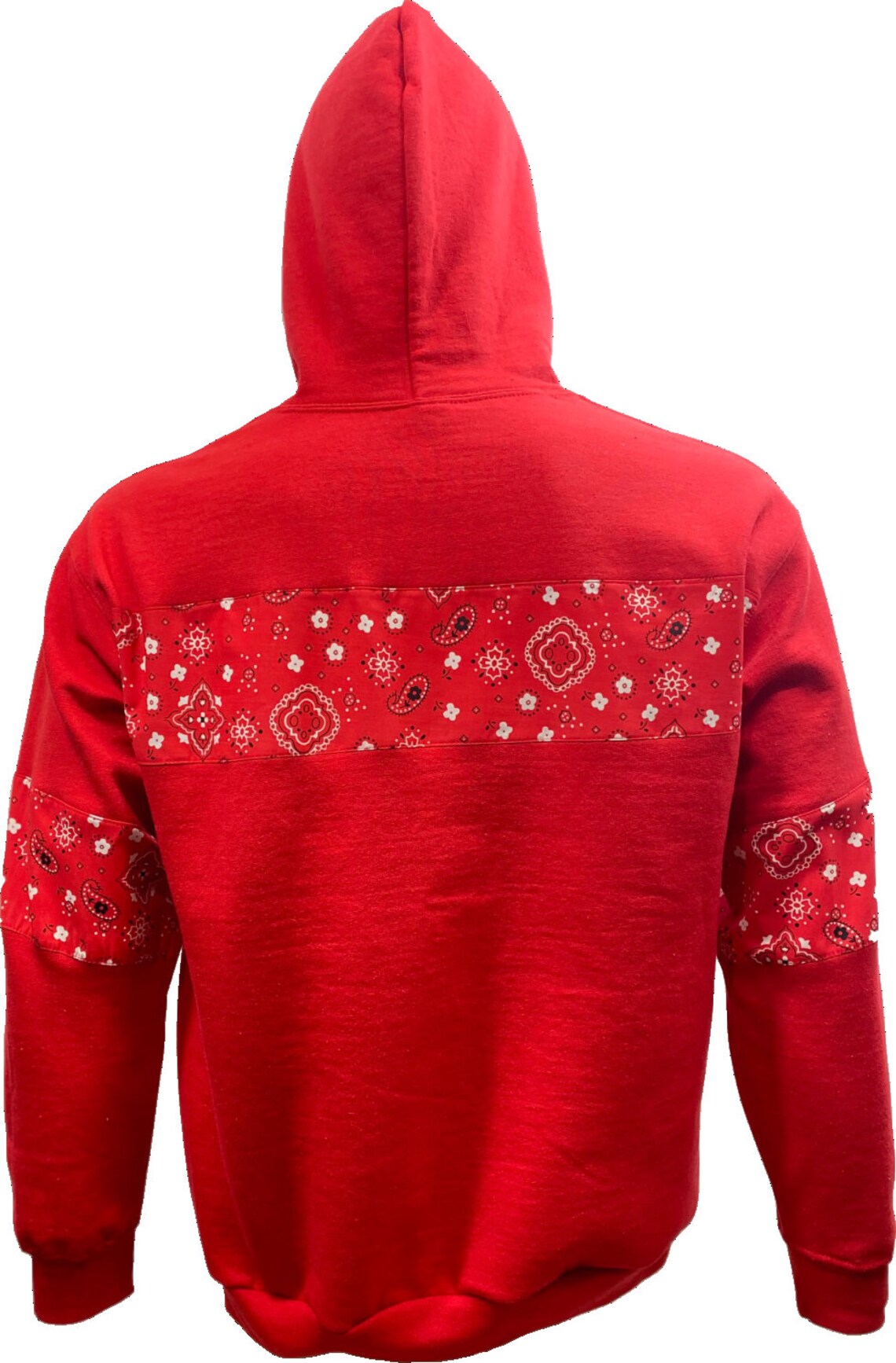 RED Hoodie Red Bandana Etsy