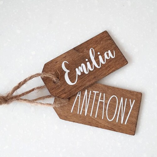 Personalized Wooden Tags Custom Gift Tags Personalized Etsy