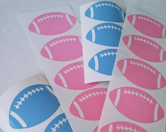 60 Football Stickers, Gender Reveal Party Stickers, Football Gender Reveal Party, Football Babyshower, Football Reveal cup