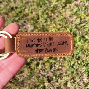 Custom Handwriting Keychain, Personalized Message, Engraved Kids Drawing, Father's Day Gift, Personalized Gifts For Him, Grandpa Gift