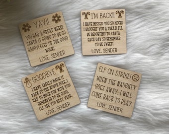 Mini Elf Sign, Elf Arrival Sign, Elf Sign Set, Elf Accessories, Personalized Elf Sign, Elf On Strike, Elf Goodbye Letter, Elf Props