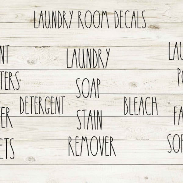 Laundry Room Decals, Laundry Room Labels, Canister Labels, Farmhouse Labels, Detergent Label, Laundry Soap, Farmhouse Decor, DECAL ONLY