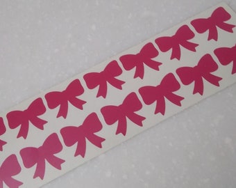 60 Bow Stickers, Hair Bow Stickers, Girly Bow, Gender Reveal Bows, Envelope Seals, Planner Stickers, Pink Bows