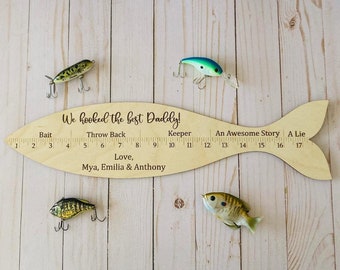 Fathers Day Sign, Fathers Day Gift, Personalized Fathers Day Gift From  Kids, Gift For Fisherman, Hooked The Best Daddy, Fishing Gift