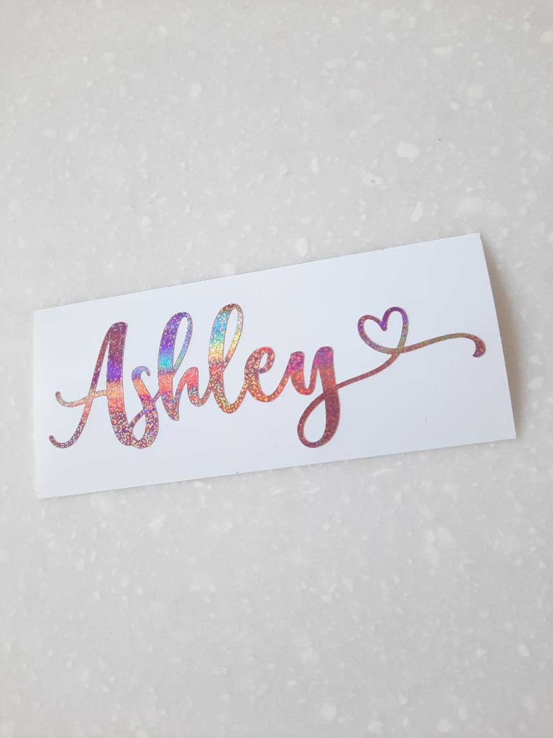 Custom Name Decal With Heart, Personalized Name Decal, Name Sticker ...