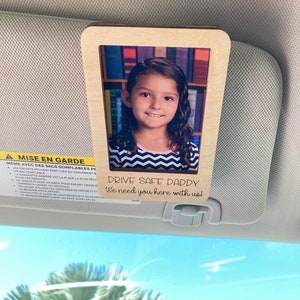 Personalized Picture Frame, Custom Photo Car Visor Clip, Car Accessory, Sun Visor Picture, Gift for Women, Gift for men, Drive Safe Photo