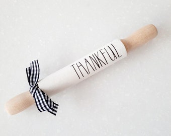 Farmhouse Style Mini Rolling Pin, Tiered Tray Decor, Mini Rolling Pin, Tier Tray, Shelf Decor, Kitchen Decor, Farmhouse Decor, Coffee Bar