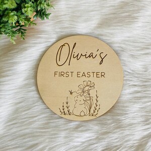 Personalized Baby&#39;s First Easter Sign, Easter Photo Prop, First Easter Keepsake, My First Easter, Baby Milestone, Personalized Baby Sign