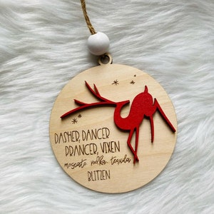 Reindeer Ornament, Blitzen, Wine Ornament, Funny Ornament, Alcohol Ornament, Funny Gift, Gift Exchange, Gift for Wine lover