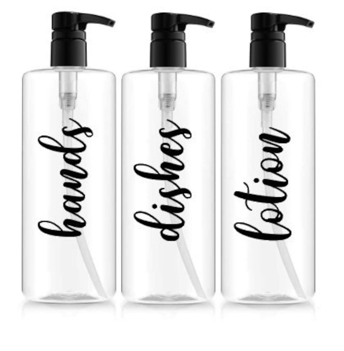Soap Dispenser Labels Hands and Dishes Decal Kitchen decor Etsy