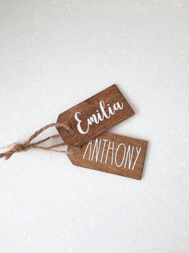 Personalized Wooden Tags Custom Gift Tags Personalized Etsy