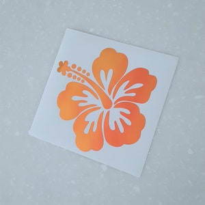 Hibiscus Flower Decal, Holographic Flower Decal, Tropical, Laptop Stickers, Car Decal, Vinyl Decal, Tumbler Decal, Flower Stickers, Hibiscus