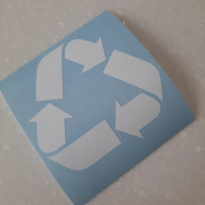 Recycle Symbol, Recycle Decal, Vinyl Decal, Kitchen Decals, Home Decals