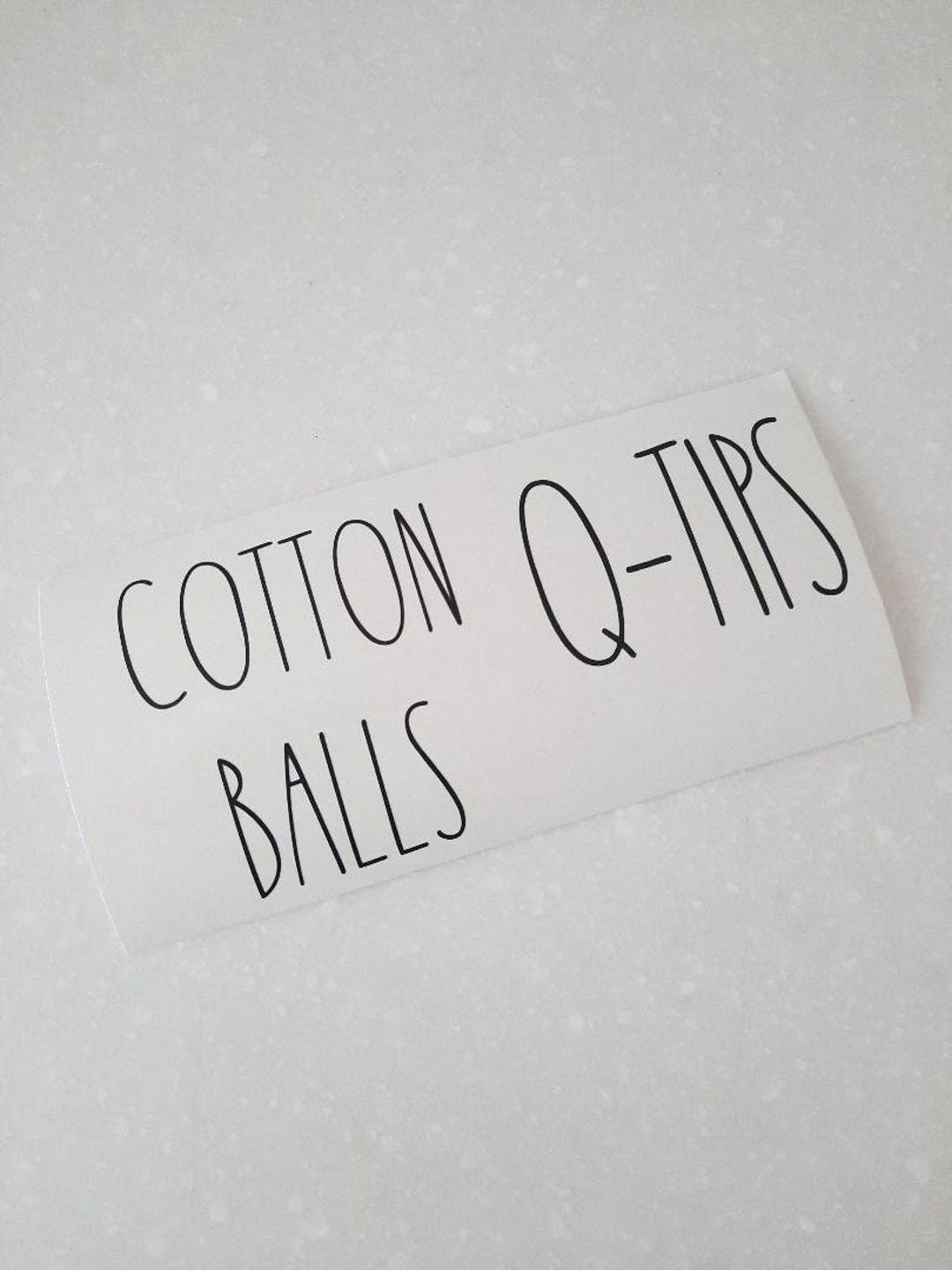 Cotton Balls and Qtips Label, Bathroom Labels, Bathroom Decals