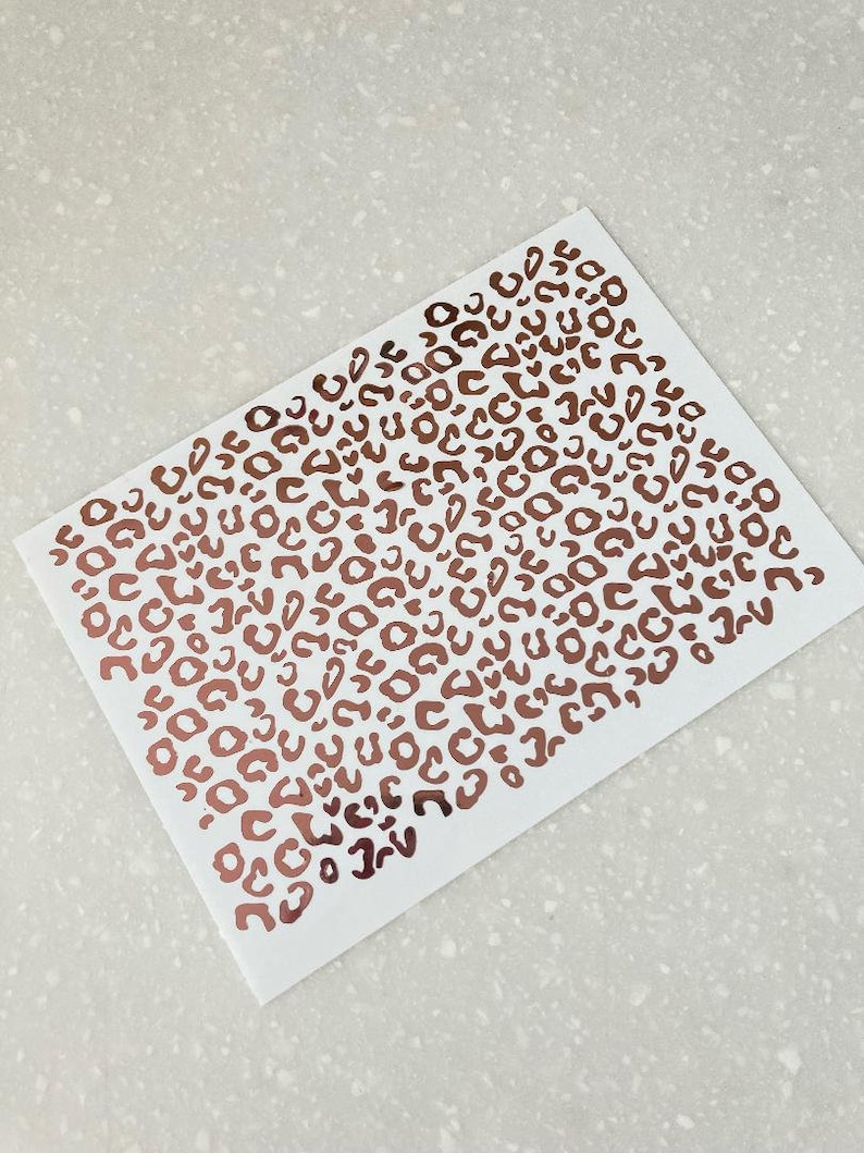 Cheetah Print Decal, Leopard Print, Holographic Decal, Leopard Spots, Cheetah Spots, Laptop Decal, Car Decal, Tumbler Decal, Animal Print image 1