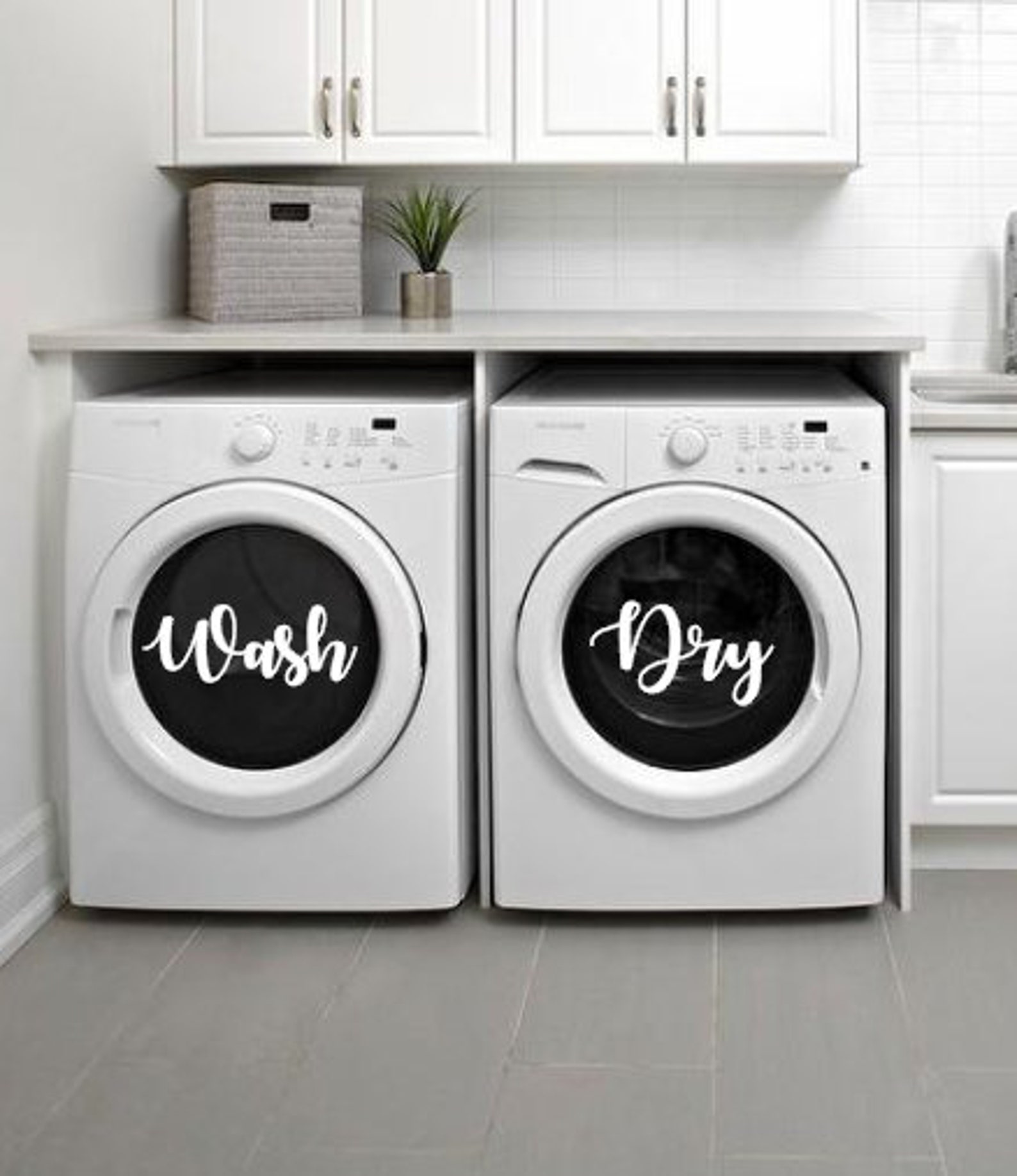 Washer and Dryer Decals Wash and Dry Decal Set Wash Dry Etsy