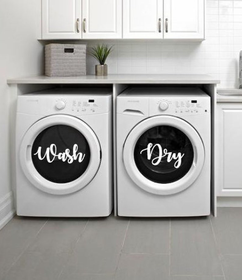 Washer and Dryer Decals Wash and Dry Decal Set Wash Dry - Etsy